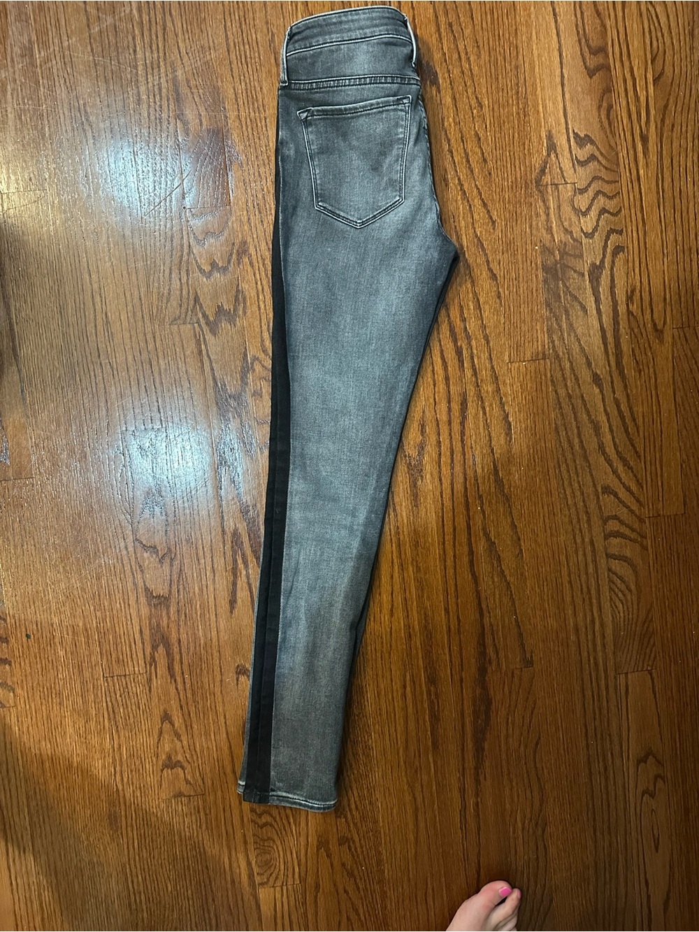 Black Orchid Grey Skinny Jeans with Black Side Stripe